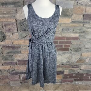 Athleta Sweet Saturday Casual Athletic Dress gray and black space dye XS